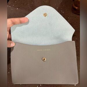 David Yurman Taupe Leather Clutch